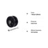4"x1-1/2" Cast Iron V Groove Caster Wheel, Straight Roller Bearing, Capacity up to 600 lbs, Black Wheel