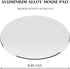 ProElife Premium Aluminum Metal Mouse Pad, 8.66-inch Round Mousepad with Anti-Slip Base, Silver Color