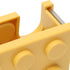 Cute Building Block Shape Tape Dispenser 10.7 x 5.2 x 4cm Plastic Stackable Label Roll Holder for School Office (Yellow)