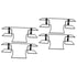 ULTECHNOVO 4pcs Wall Mounted Glove Dispenser Holder Tissue Box Organizer Stylish Metal