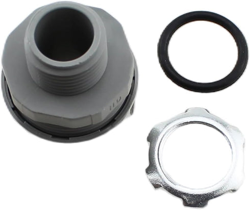 RLECS 4PCS 6 180 1/2 Inch Gray Nylon Plastic Degree Straight Conduit Connector Liquid Tight Accessories Electrical Box