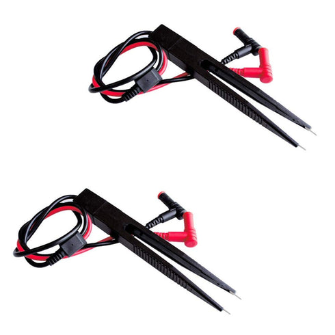 2PCS SMD LCR Chip Test Clip for Capacitance Inductor Resistance Test Clip Meter Lead Probe Multimeter Tweezer