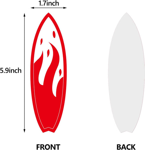 Outus 60 Summer 10 Pcs Surfboard Cutouts Bulletin Board Decorations Surfboard Wall Decor for School Surf Party Finger