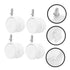 4pcs Cabilock Locking Caster Wheels with Brake for Furniture White Swivel Replacement Casters for Office Chairs Desks