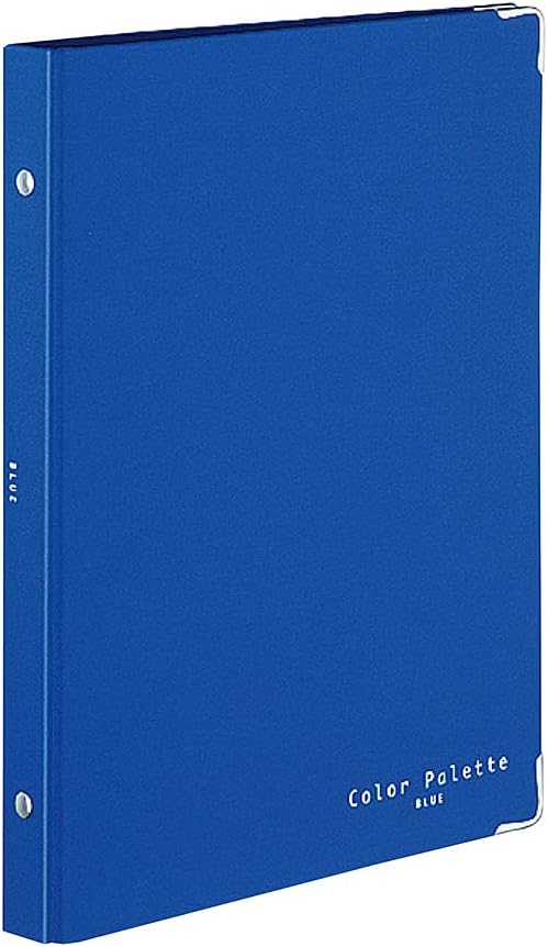 Kokuyo Color Palette Metal Round Ring Binder, B5-S, 26 Holes, Blue, 100 Sheets, Japan Import