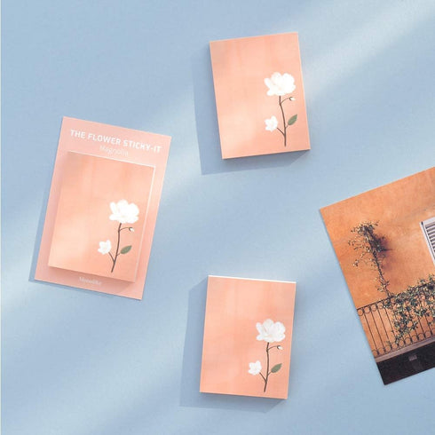 Monolike The Flower Sticky-It, 5p Set, Self-Adhesive Memo Pad, 50 Sheets