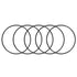 uxcell Nitrile Rubber O-Rings, Pack of 5, 150mm OD 142mm ID 4mm Width, Metric Sealing Gasket for Plumbing