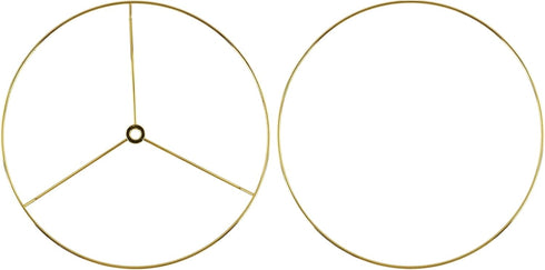 11.8"/30cm Dia-2 Set Antrader Wire Lamp Shade Rings Metal DIY Drum Lamp Shade Ring for Connecting Lamps Harp, Lampshade