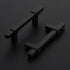 3 Pack Black Cabinet Handles - 3" Hole Center Cabinet Pulls Matte Black Drawer Pulls Cabinet Hardware Kitchen Handles for Cabinets