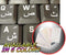 4Keyboard FARSI (Persian) Keyboard Sticker with White Lettering ON Transparent Background
