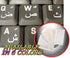 4Keyboard FARSI (Persian) Keyboard Sticker with White Lettering ON Transparent Background
