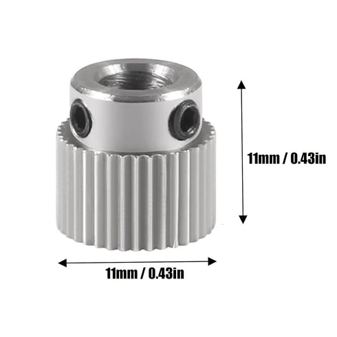 DIANN 10pcs 36 Teeth Extruder Drive Gear Wheel - Stainless Steel Compatible with 3D Printer Ender Series