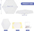 PATIKIL 6 Packs Felt Bulletin Board, 12"x10" Self Adhesive Hexagon Tiles for Sound Proofing Wall Panels, White