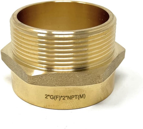 G Thread Female to NPT Male Pipe Fitting Adapter, Lead-Free Adapter (2 inch)