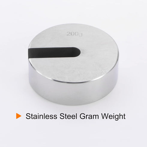 Slotted Calibration Weight, 200g M1 Precision, Stainless Steel for Digital Balance Scales