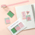 Monolike Color Palette Sticky Objet 300 A Set 4P, Self-Adhesive Memo Pad with 30 Sheets