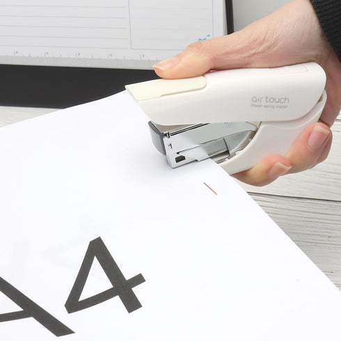 Effortless Heavy Duty Office Stapler, Small White Stapler, 20 Sheet Capacity for Desk, Low Force