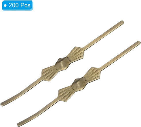 200 Pack 33mm/1.3" PATIKIL Chandelier Connector Clip, Length Chandelier Bowtie Pin Replacement for Fastening Crystals