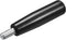 uxcell 1Pcs Revolving Handle Grip, M12x100mm Threaded Handwheel Screw Knobs for Lathe Milling Machine