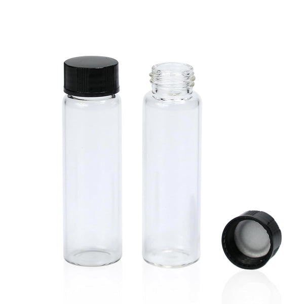 Clear Glass Sample Vial, Liquid Sampling Bottle, 12 ml Capacity, Pack of 100