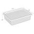 Drephia 3 Packs 15 Commercial L Plastic Bus Box with Lids, Dish Tub, Food Service Bus Tote, Restaurant, Gray