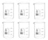 EISCO 6PK Beakers, 400ml - Griffin Style, Low Form with Spout, Borosilicate 3.3 Glass
