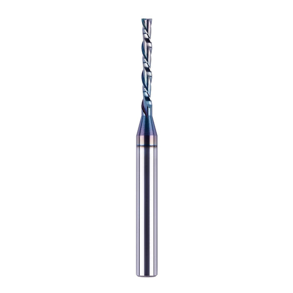 SpeTool 1/8 Inch Spiral Downcut Router Bit 1/4 Inch Shank Extra Long
