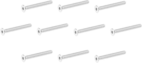 uxcell M4x35mm Flat Head Machine Screws Inner Hex Screw 304 Stainless Steel Fasteners 40Pcs