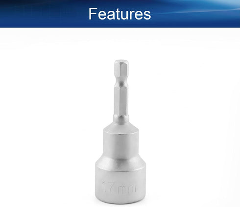 Utoolmart 1/4" Quick-Change Hex Shank 17mm Impact Nut Driver Drill Bit Tool
