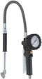 K Tool International 89005 Tire Inflator Gauge - Aluminum Die Cast, 2-1/2" Pressure Gauge, 24" Hose