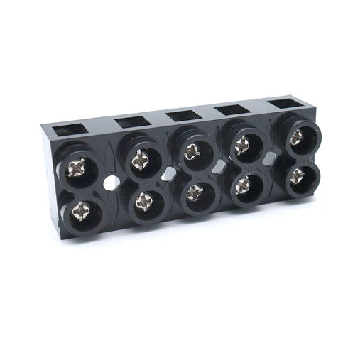 Sscon Dual Rows Terminal Block - 500V 60A 5 Position Screw Terminal Electrical Barrier Strip Block JX5-6005, 1 Pack
