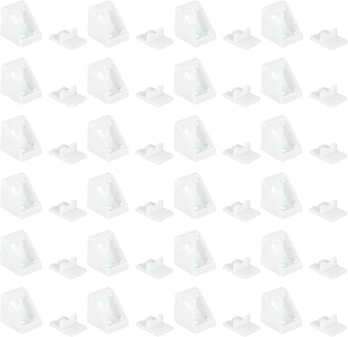 uxcell 24Pcs Plastic Corner Braces, 90 Degree Corner Bracket, Right Angle Corner