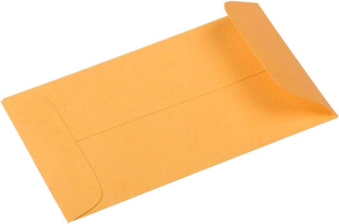 JAM PAPER #3 Coin Business Colored Envelopes, 50/Pack, 2 1/2 x 4 1/4 Brown Kraft Manila