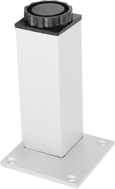 4Pcs 120mm Adjustable Square Cabinet Legs, Aluminum Alloy with Rotating Knob for Height Adjustment, for Cabinet Shelf