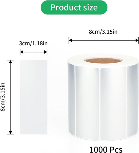 KINGLAKE Waterproof Self-Adhesive Polyester Labels, Corrosion Resistance, 1000 PCS Silver Plant Labels