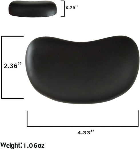 Ergonomic Memory Foam Wrist Pad, Anti-Skid Mouse Pad Support Mat for PC Computer Laptop Desktop (Deep Black)