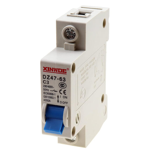 1 Pole 230/400V Low-Voltage Miniature Circuit Breaker, 3A Din Rail Mount DZ47-63 C3
