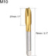 uxcell M10 x 1.5 Spiral Point Plug Threading Tap, High Speed Steel HSS 6542, Titanium Coated for Thread Repair