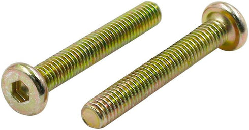 10 Pcs M6 x 40mm Zinc Plated Hex Socket Crib Screws, Crib Hardware Screws for Beds, Headboards, Chairs, Furniture