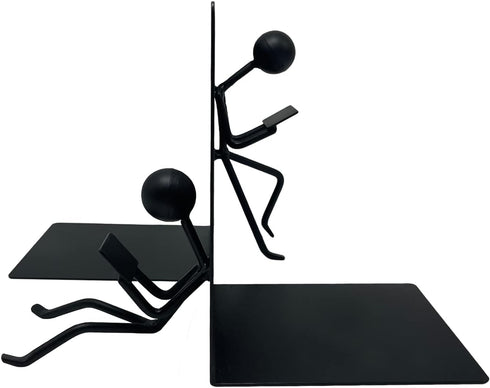 Ottimo Heavy Duty Metal Unique Office Desk Bookends for use as Bookshelf