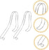 2pcs MAGICLULU Sandal Display Stands Shoe Rack Holders Sturdy Walking Shoes Organizers