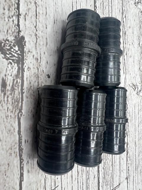 1" Pex Coupling Fitting, Menser Plumbing Pack of 5, 1" X 1" Pex Coupling Reducer for Waterlines Connection