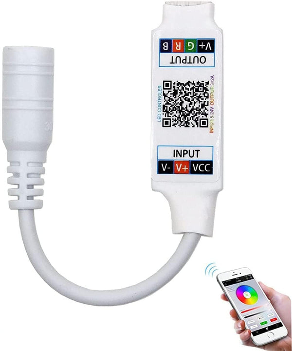 TOPXCDZ Mini RGB Bluetooth Controller DC 5V 12V 24V White Music BT Smart