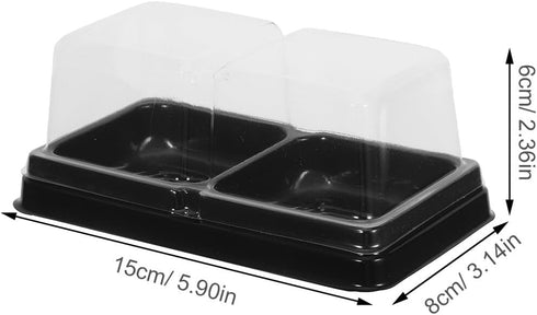 Generic 100pcs Packaging Mini Cake Boxes with Lids, Square Plastic Dessert Containers for Tiramisu, Cheesecake, Cookie