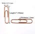 HAHIYO Large Paper Clips, 2 inches Length Rose Gold Vinyl Coated for Bookmarking, 80 Pack