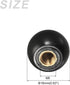 Threaded Ball Knobs (16mm/0.63") 6Pcs, Plastic Ball Lever Knob with M5 Female Thread Iron Insert - for Machine Handle Tool Replacement, Black