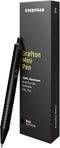 Everyman Black Grafton Mini Click Pen, Refillable Pocket-Size Metal Writing Pen, Versatile EDC Gift for Office and