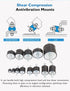M8 Rubber Vibration Isolator Mounts, 4pcs M8x23-40x30mm, Anti Vibration Silent-Blocks for Car Boat Motors