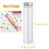 18 Pack 115ml Clear Plastic Test Tubes with Screw Caps Flat-Bottomed Bath Salt Containers,Candy Containers for Wedding Party Christmas Décor