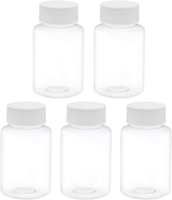 uxcell 100ml/3.4 oz PET Plastic Lab Chemical Reagent Bottles, Wide Mouth Liquid/Solid Storage Containers with Tamper